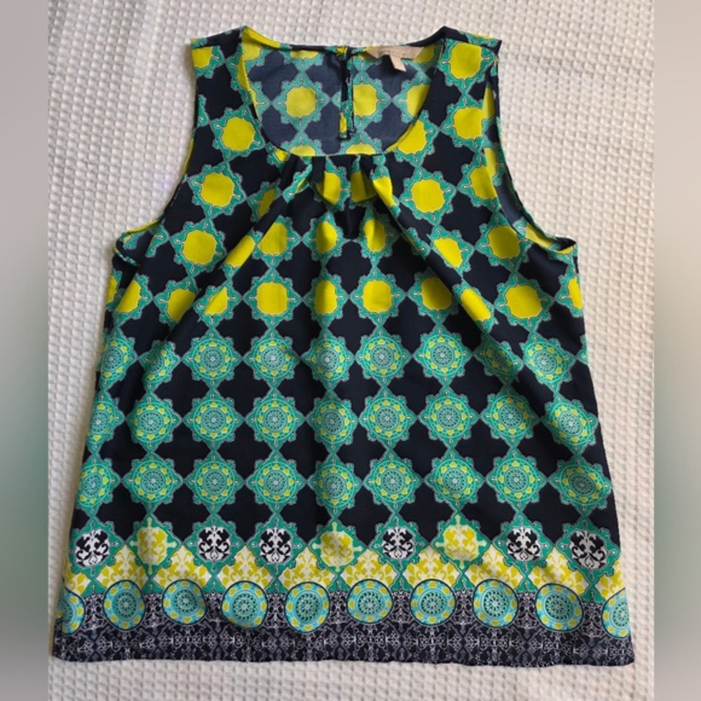 Banana Republic Sleeveless Blue and Yellow
